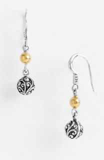Lois Hill Repousse Two Tone Ball Drop Earrings