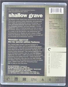 Shallow Grave Blu Ray Disc 2012 Criterion Collection Filmmaker Aprvd