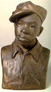 Gamin , ca. 1929. Augusta Savage. Painted Plaster, 9 x 5 5/8 x 4 1/4