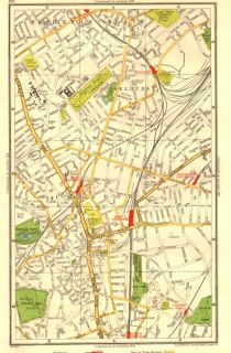 London Croydon Selhurst Thornton Heath 1937 Old Map