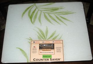 Corelle Bamboo Leaf Glass Cutting Board Large Size New