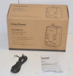 CyberPower UPS Battery Back Up 350VA 255W CP350SLG