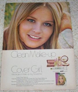 1970 Ad Cybill Shepherd Cover Girl Make Up Cosmetics Ad