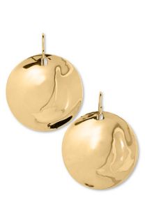 Robert Lee Morris Gold Plated Disc Earrings