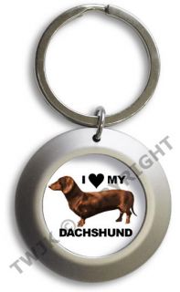 Love My Dachshund Gold or Silver Wiener Dog Watch D28