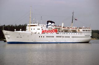 ORIGINAL SLIDE   SS BALTIC STAR Anedin Linjen Line Cruise Ship