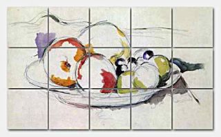 Cezanne Still Life with Fruit Ceramic Mural Backsplash Kitchen 22x13