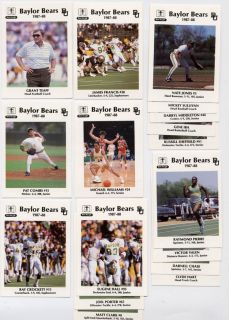 1987 Baylor University Bears Hillcrest Sports Set Teaff