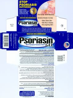 Psoriasin Gel Psoriasis Skin Itch Flakes Scale Multi Symptom Relief