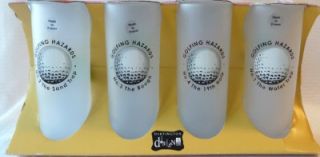 dartington designs golfers coolers glasses frosted nib