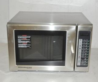 MENUMASTER RFS12TSW 1200W COMMERICAL MICROWAVE 1 2 CUBIC FOOT