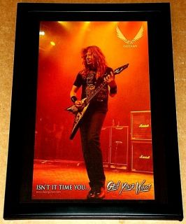 Dave Mustaine Megadeth Live Dean Guitar Framed Promo