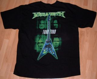 Megadeth Metal Dave Mustaine 2009 Tour Tattoo Biker Death Mens T Shirt