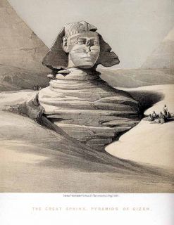 David Roberts Original 1846 Folio Lithograph  Egypt   Holy Land  Mount
