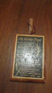   Wood Plaque picture verse saying wall hanging My Kitchen Prayer