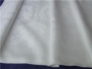 xl antique irish linen damask tablecloth pristine