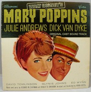 Disney Mary Poppins Original Soundtrack Record 1964 LP 33 RPM Album