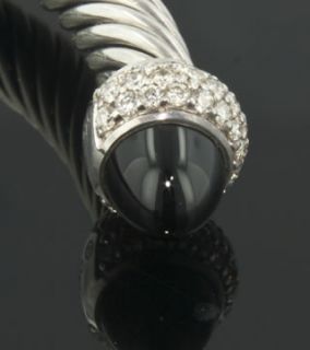 David Yurman Black Onyx Diamond 5mm Cable Classics Bracelet
