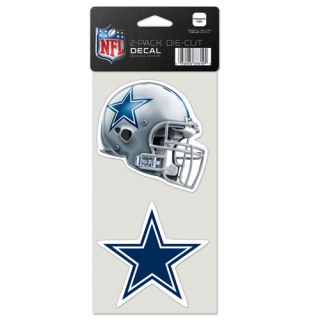 Dallas Cowboys Primary Helmet Team Logo Die Cut Decals 2 Pack 4 x 4