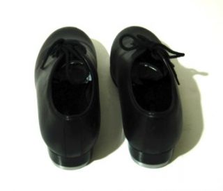 DANCE CLASS Trimfoot Co Tap Shoes Black Leather Oxford Girls Sz 1