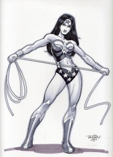 Sexy Wonder Woman original art by Scott Dalrymple