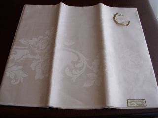 Vintage Irish Linen Double Damask Tablecloth 70x88 NOS