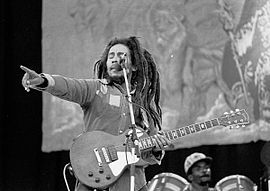 marley performing in at dalymount park in the late 1970s