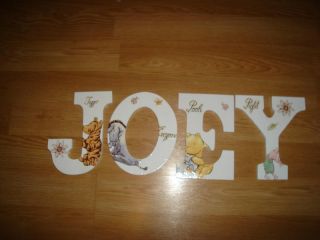 Custom Nursery Wooden Wall Letters Disney Classic Pooh