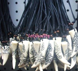 Wholesale 100strands Assorted Bone Pendants Necklace