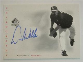 David Wells 01 SP Authentic Chirography Autograph 1 72 Odds on Card