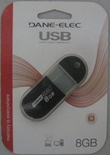 New Dane Elec 8 GB Portable Memory USB Flash Drive 8GB