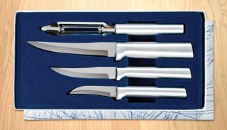 Rada Cutlery Six Serrated Steak Knives Gift Set G26S Black Handle