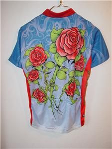 primal wear women s jersey cycling bike nwt every rose has its thorn