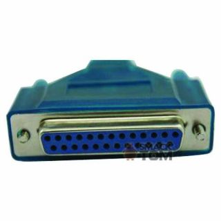 New 6ft USB to Printer DB25 Parallel Port Cable Adapter Blue Combo of