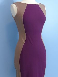 New Cynthia Rowley Ponte Sleeveless Stretch Sheath Dress Color Block