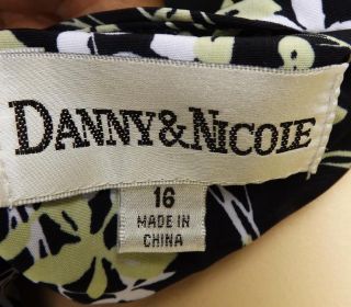 Danny Nicole Floral Sleeveless Dress Suit w Green Jacket Sz 16