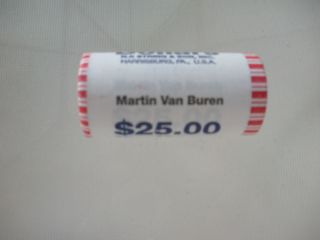 2008 D Martin Van Buren Uncirculated $25 Roll H H