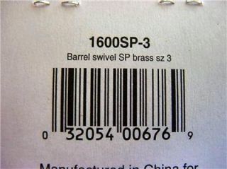 new sz 3 danielson barrel swivels twisted wire eyes