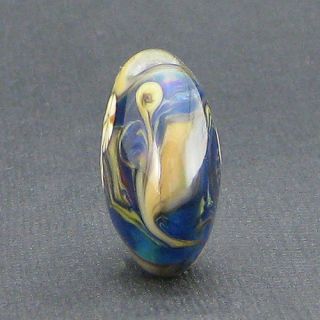  glass lentil shaped bead, made by me, Deborah Smith, in my studio