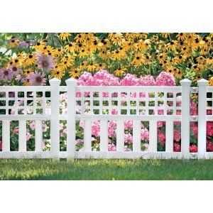  Fence Fencing White Durable Section Garden Outdoor Decor New