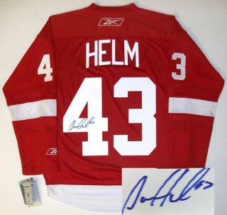 Darren Helm Signed 08 Cup Detroit Red Wings Jersey