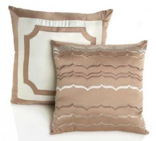 Colin Cowie Set of 2 Insignia Decorative Pillows Taupe