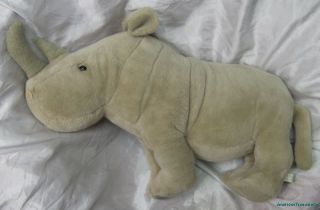 RARE Vintage 1970s Dakin Plush Stuffed Big 24 Pillow Pets Tan Rhino