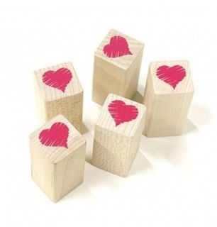 Decorative Stamps Rubber Stamp Heart Crayon