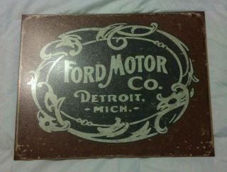 Ford Motor Co Vintage Metal Sign