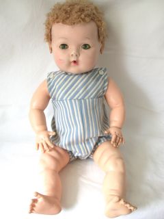 Vintage 1940s 16 Effanbee DY Dee Baby Doll TLC with Caracul Wig
