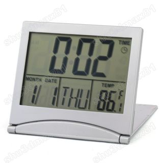  LCD desktop Alarm Clock Desk Calendar date/Time Indoor Thermometer