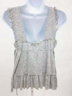 Zara Collection Gray Sleeveless Wrap Tie Waist Shirt L