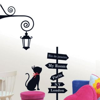  Cat Kids Room Wall Stickers Vinyl Decals Home Decor Tracking