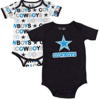 Dallas Cowboys Cutie Patootie Navy 2pk Onesie Set Baby Clothes Infant